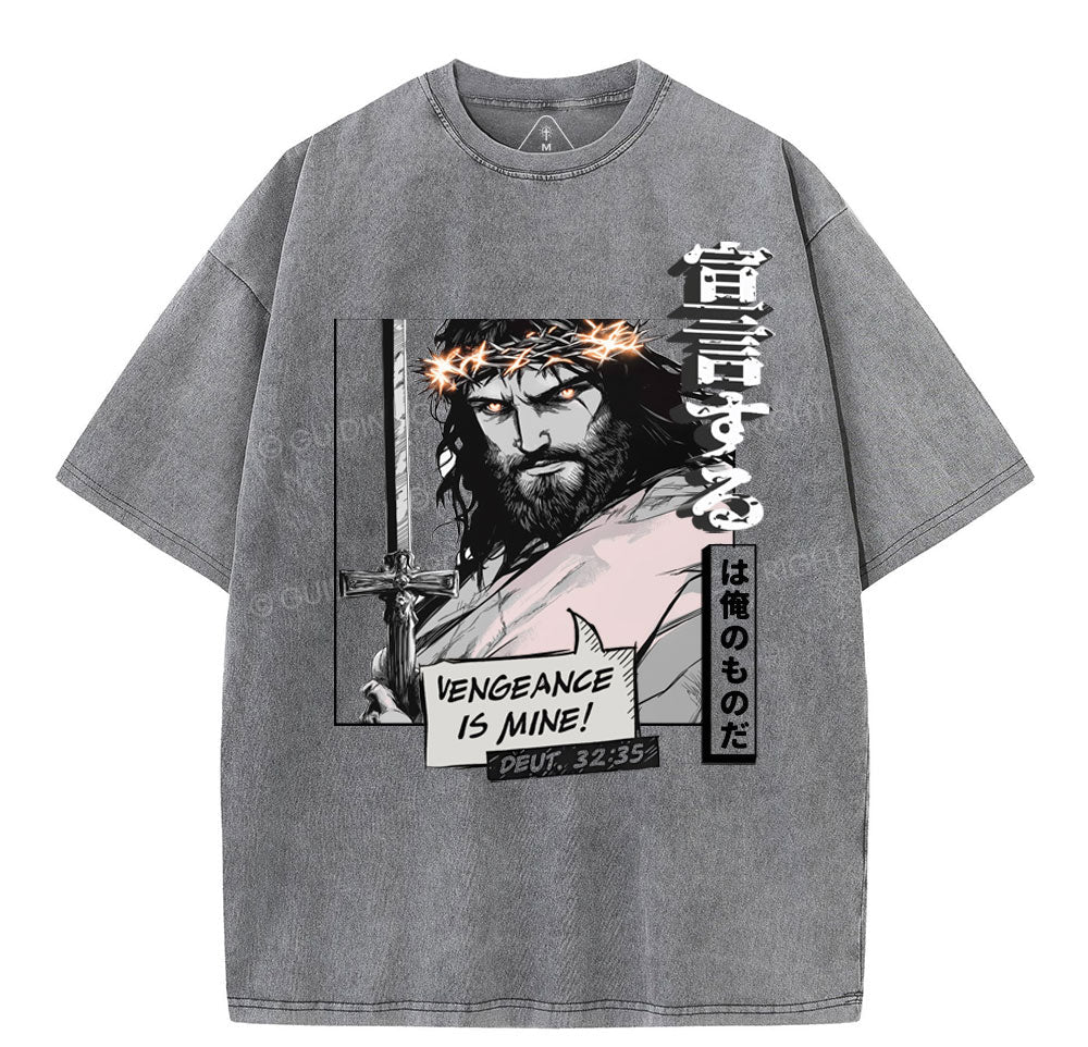 Vengeance is Mine Christian Washed TShirt  