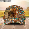 Unijames Cattle Sunflower Western Cowhide Personalized Name 3D Classic Cap