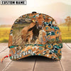 Unijames Cattle Sunflower Western Cowhide Personalized Name 3D Classic Cap