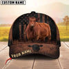 Unijames Cattle Dark Brown Flag Pattern Personalized Name Cap