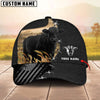 Unijames Cattle Flag Leather Pattern Personalized Name Cap