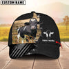 Unijames Cattle Flag Leather Pattern Personalized Name Cap