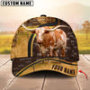 Unijames Cattle Ranch Leather Pattern Personalized Name Cap