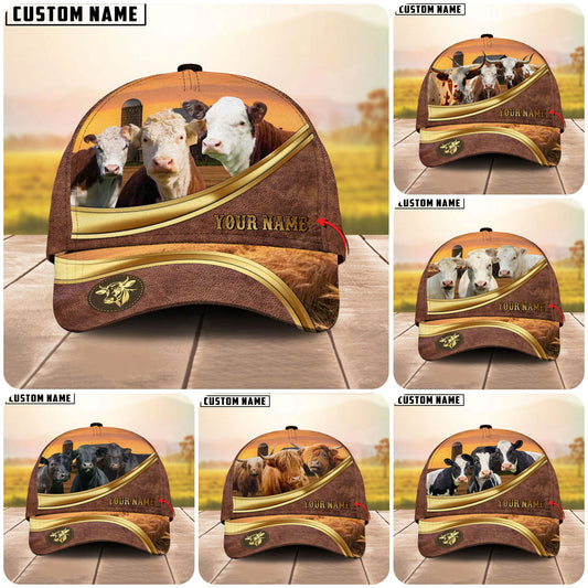 Unijames Cattle Golden Line Personalized Name Cap