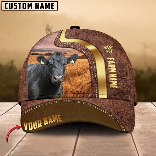 Unijames Cattle Golden Field Personalized Name Cap