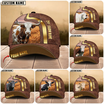 Unijames Cattle Golden Field Personalized Name Cap