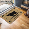 Uni Highland Hoove Custom Farm Name Custom Year Coir Doormat