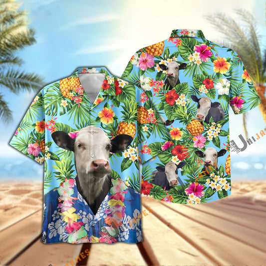 Uni Black Baldy Summer Pineapple Chilling Hawaiian Shirt
