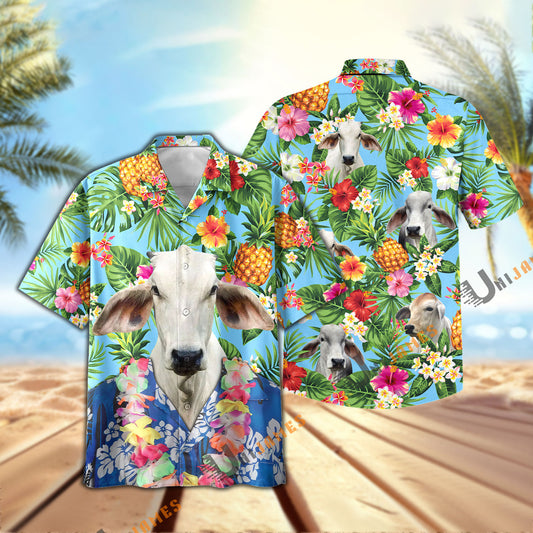 Uni Brahman Summer Pineapple Chilling Hawaiian Shirt