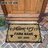 Uni Charolais Funny Come In Go Away Custom Farm Name Custom Year Coir Doormat