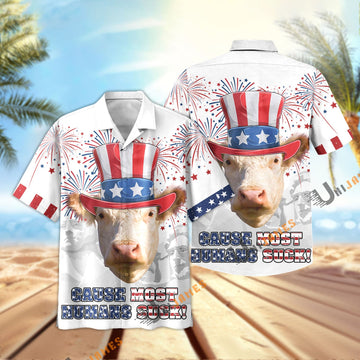 Uni Hereford Happy 4th July Hawaiian Shirt