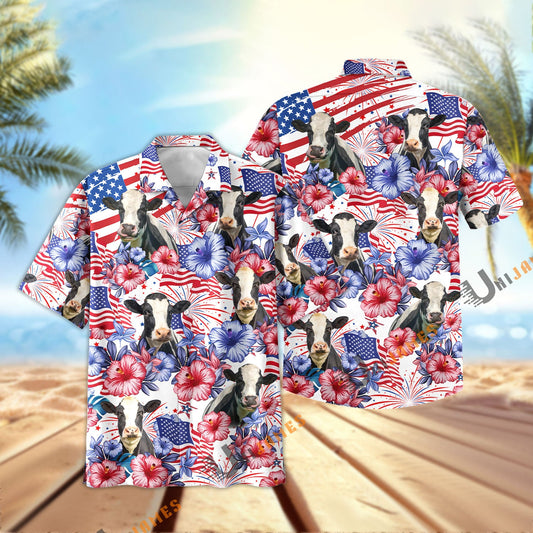 Uni Holstein Happy America 2 Hawaiian Shirt