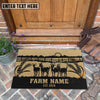 Uni Goat Sunshine Field Custom Farm Name Custom Year Coir Doormat