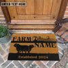 Uni Beefmaster Straw Roll Custom Farm Name Custom Year Coir Doormat