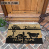 Uni Beefmaster Happy Ranch Custom Farm Name Custom Year Coir Doormat