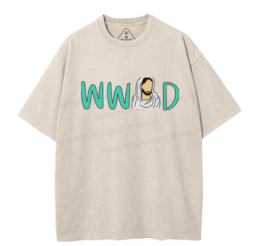 WWJD Christian Washed TShirt  