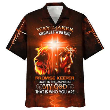 UniJames Way Maker Miracle Worker Promise Keeper Light In The Darkness My God That Is Who You Are Hawaiian Shirt - Best Hawaiian Shirts - Christian Hawaiian Shirt