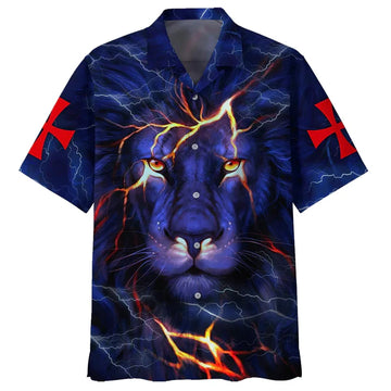 UniJames Way Maker Miracle Worker Promise Keeper Light In The Darkness My God That Is Who You Are Lion Hawaiian Shirt - Best Hawaiian Shirts - Christian Hawaiian Shirt