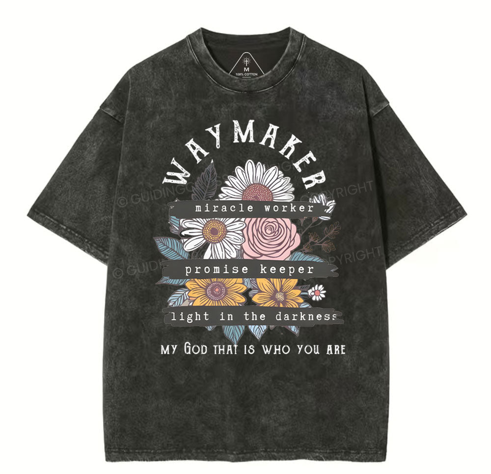 Waymaker Christian Washed TShirt  
