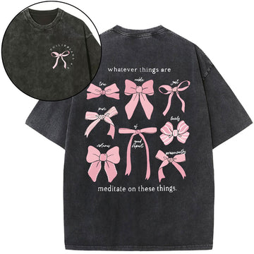Whatever Things Are Medilate On These Things Christian Washed T-Shirt Sale - GuidingCross