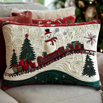 Winter Wonderland Tracks Quilted Bedding Pillow Case NCU0PT9131