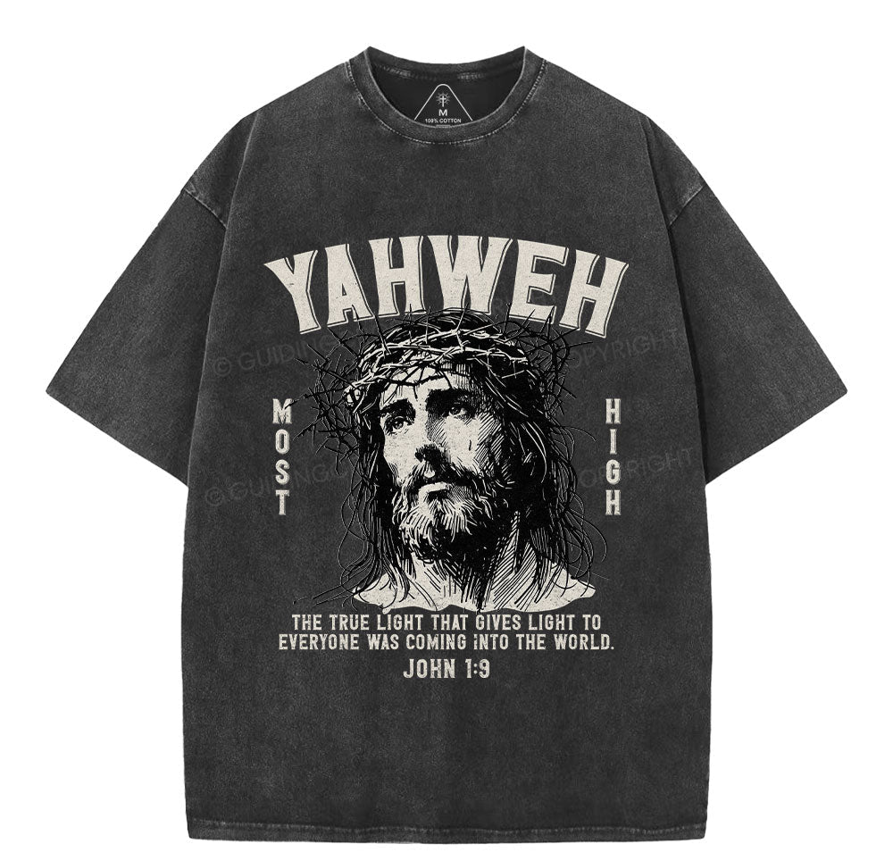 YAHWEH Jesus Christian Washed TShirt  