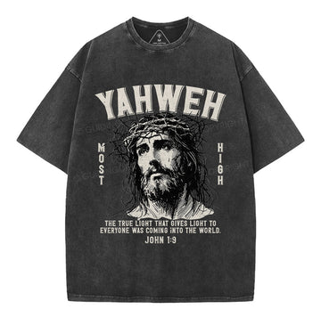YAHWEH Jesus Christian Washed TShirt  
