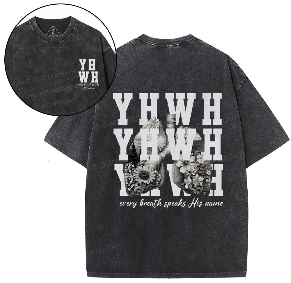 YHWH Christian Washed TShirt  