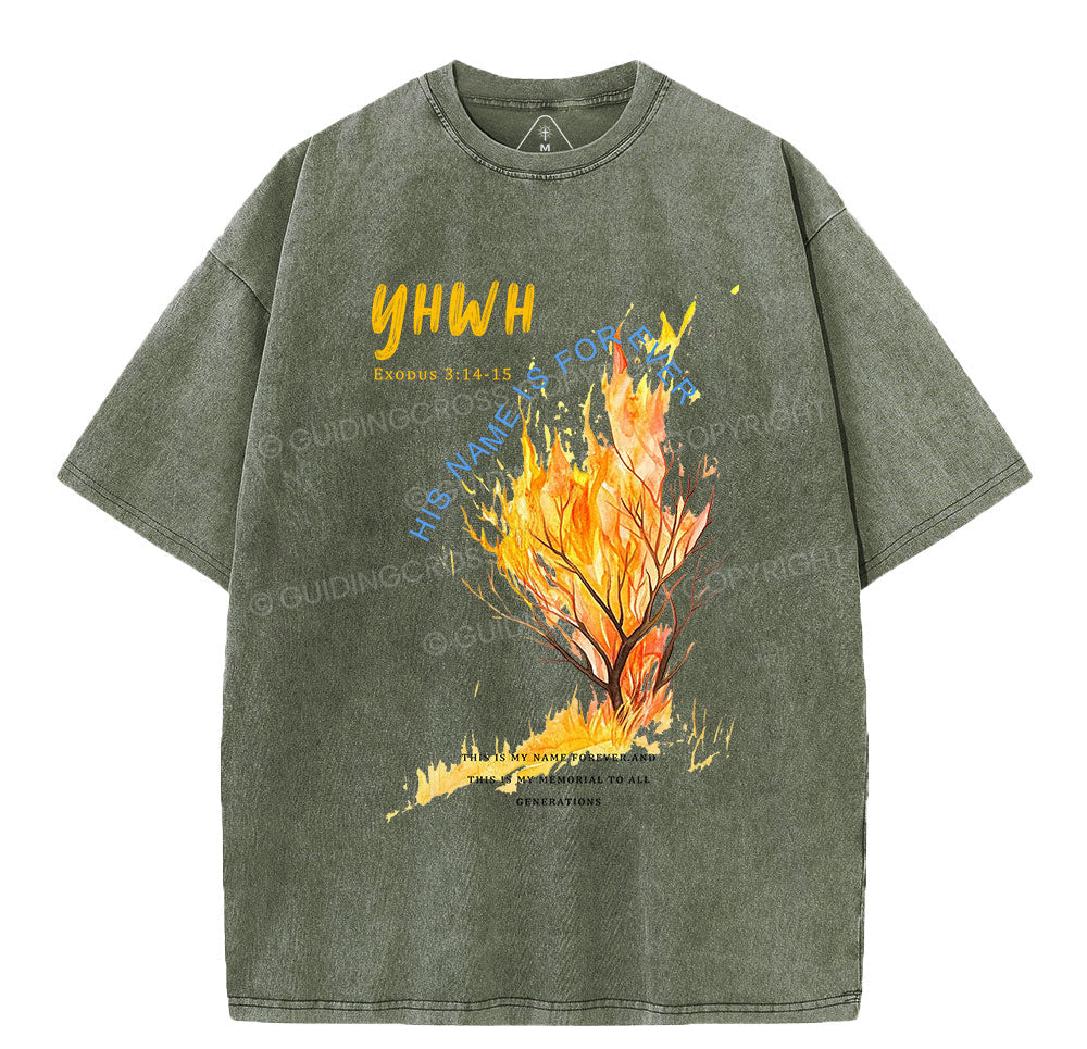 YHWH His Name Is Forever Christian Washed TShirt  