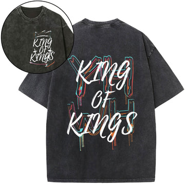 YHWH King Of Kings Christian Washed T-Shirt Sale - GuidingCross