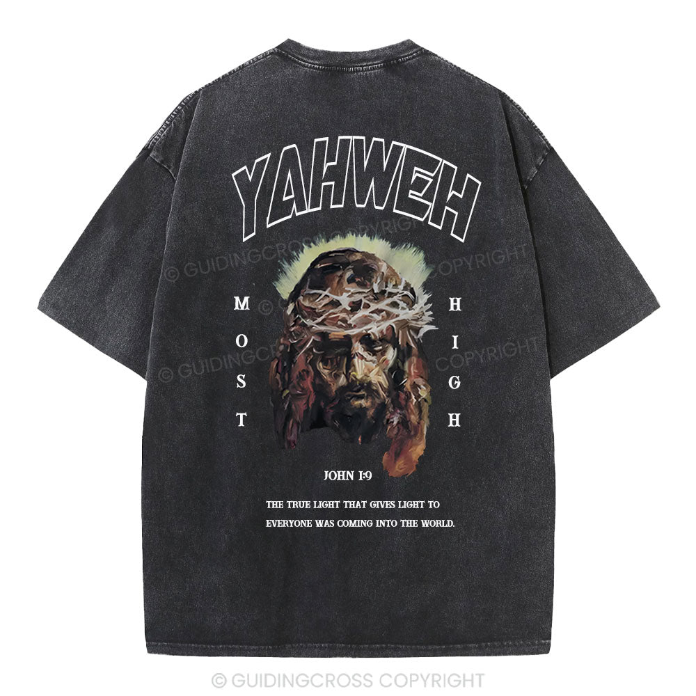 Yahweh Christian Washed T-Shirt Sale - GuidingCross