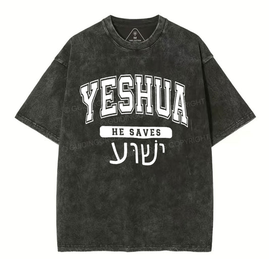 Yeshua Chirstian Washed TShirt  