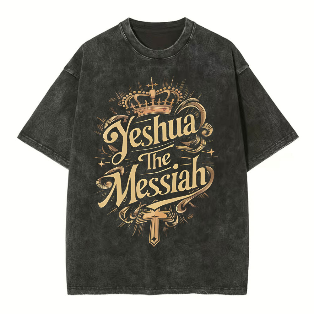 Yeshua The Messiah Christian Washed TShirt  