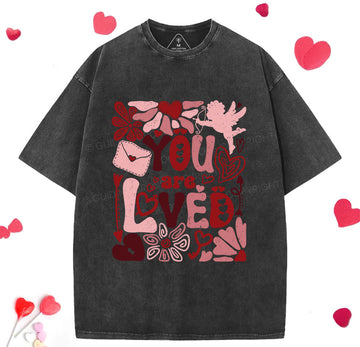 You Are Loved Christian Washed TShirt  