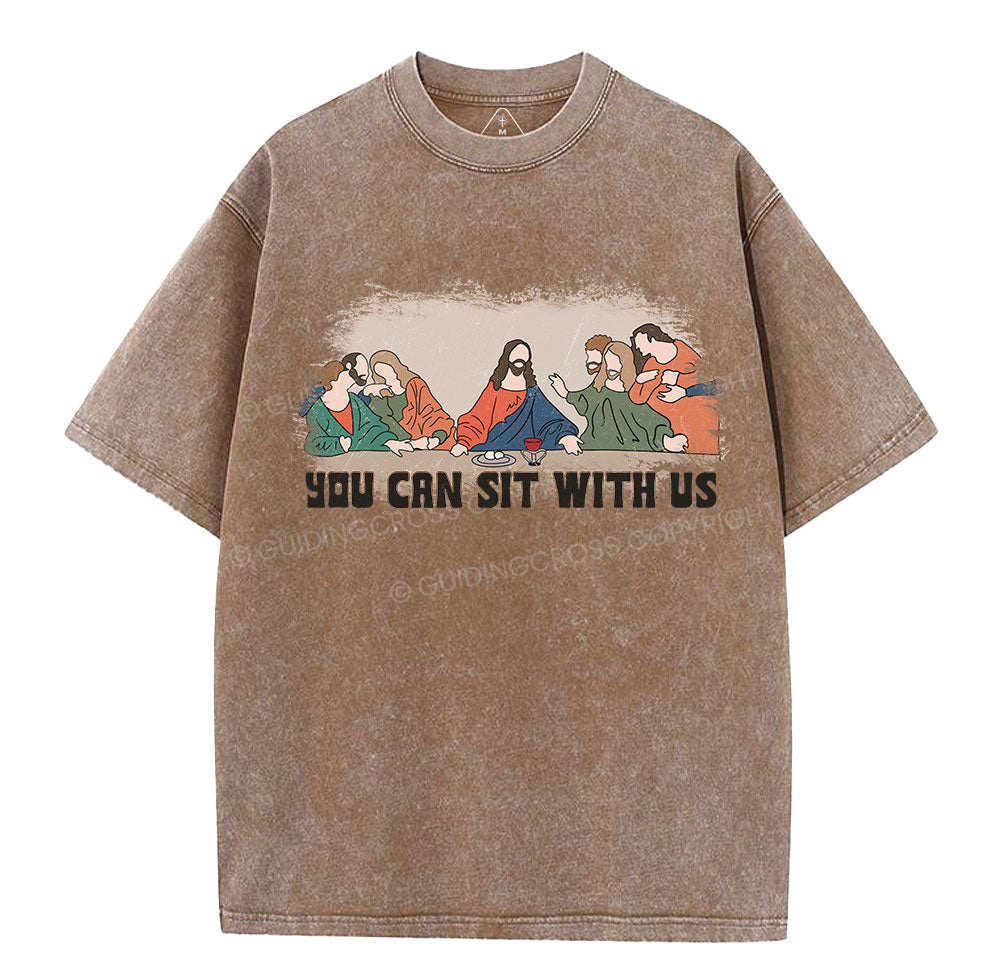 You Can Sit With Us Christian Washed T-Shirt Sale - GuidingCross