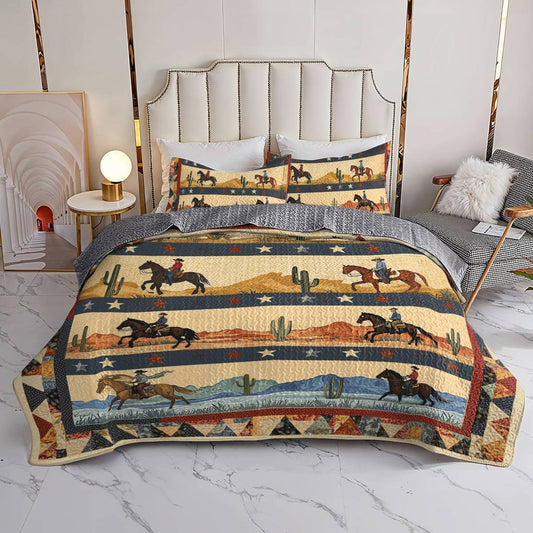 Uni All Season Quilt 3-Piece Set - Cowboy's Journey