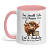 Uni You Smell Like Drama And A Headache Please Cow Two Tone Mug