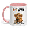 Uni Yes I Am A Member Of CSI Team Can't Stand Idiots Cow Two Tone Mug