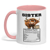 Uni Sister Nutrition Facts Serving Size I Awesome Cow Two Tone Mug