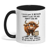 Uni I Have Got 3 Rules Don't Lie To Me Don't Use Me Cow Two Tone Mug