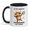 Uni Let Me Check My Giveashitomter Nope Nothing Cow Two Tone Mug