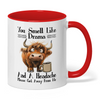 Uni You Smell Like Drama And A Headache Please Cow Two Tone Mug