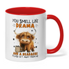 Uni You Smell Like Drama And A Headache Please Cow Two Tone Mug