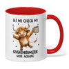 Uni Let Me Check My Giveashitomter Nope Nothing Cow Two Tone Mug