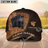Unijames Leather Pattern Personalized Name & Farm Name Cattle Cap