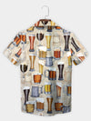 UniJames Beige Beer Mug Hawaiian Shirt