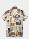UniJames Beige Beer Mug Hawaiian Shirt