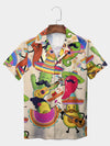 UniJames Beige Fiesta Vibes Hawaiian Shirt