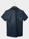 UniJames Blue Retro Diamond Vertical Stripe Hawaiian Shirt