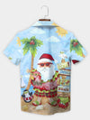 UniJames Blue Christmas Beach Hawaiian Shirt